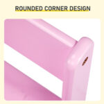 Kids Study Desk and Chair Set with Storage, Pink MDF, 60.5*41.5*50cm - Image 5