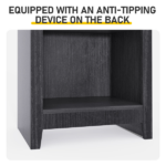 8-Tier Arched Dome Display Rack Particleboard Melamine-Faced Bookshelf 15.75*11.81*70in Black - Image 8