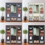 69" Portable Clothes Closet Wardrobe Storage Organizer with Non-Woven Fabric Quick and Easy to Assemble Extra Strong and Durable Black - Image 20
