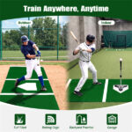 10ft x 3ft Softball Pitching Mat with Artificial Turf, Indoor & Outdoor Training Aid for Pitching Practice -Green - Image 9