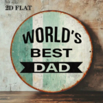CIFbuy 1pc 2D Flat Round Sign World's Best, "" Round Sign World's Best, World's Best Dad Vintage Plaque 8x8in Father's Day TikTok, ok, temu Self-pickup Logi Dics - Image 5