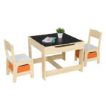 Children's Wooden Table And Chair Set With Two Storage Bags (One Table And Two Chairs) - Image 10