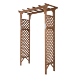 [Same Code 70748191]152*60*215cm Beautiful And Practical Flat-Topped Wooden Arch Garden Arch Dark Brown - Image 4