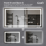 24"x32" LED Bathroom Mirror, Front-Lit and Back-Lit, 3 Color Tem Adjustable, Brightness Memory, Anti-fog LED Vanity Mirror[Unable ship on weekends, TK/TEMU only for pickup, only TX10643 warehouse supports GOFO] - Image 12