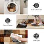 Three-piece kitchen rug set, non-slip and washable, abstract pattern kitchen hallway rug, soft and comfortable, suitable for sinks, floors, entrances, hallways and bathrooms. - Image 7