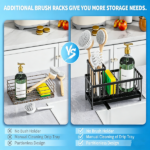 Kitchen Sink Rack Sponge Holder Soap Dish Drain Storage Organizer Brush Holder (US Logistics only For USPS.TK/TMEU only For self-pickup) - Image 7