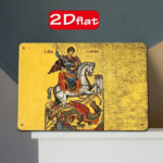 CIFbuy 1pc St. George Riding A Dragon Metal Wall" Plaque, 2D Flat Unframed Vintage Metal Sign 7.87*11.81 Inch, Metal Sign 7.87*11.81 Inch, Weatherproof Rustproof UV Metal Wall PlaikTok, Metal Wall PlaikTok, t Self-pickup Logiopics - Image 4
