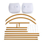 100*200cm For Wedding, Iron, Arc Roof, Door Frame Shape, Water Bag With Floor Nails, Iron Arch, Golden Yellow - Image 7