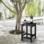 36*36*47cm Single Layer Square HDPE Side Table Black - Image 23
