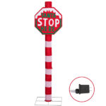 Lighted STOP Sign Christmas Yard Decorations, Pre-lit Road Sign SANTA STOP HERE with 70 LED White Lights and Stakes for Xmas Outdoor Holiday Indoor Decor Lighted Holiday Displays - Image 5