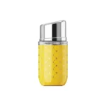 Portable Insulated Cup with Built-in Lipstick Mirror Lipstick Tumbler 160mL yellow