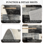 Three-piece kitchen rug set, non-slip and washable, abstract pattern kitchen hallway rug, soft and comfortable, suitable for sinks, floors, entrances, hallways and bathrooms. - Image 7