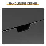 2 Drawers + 1 Shelf + 6-Shelf BedsideTable US Standard Power Supply (1 USB + 1 Type-C + 2 Triple-Prong) Storage Locker P2-12MM Particleboard Laminated Storage Cabinet 17.32*13.78*50in Black - Image 10