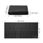 Weed Barrier 4x100ft Landscape Fabric 3.2oz Heavy Duty Geotextile Fabric Woven PP Weed Control Mat for Underlayment High Permeability Good for Flower Bed, Garden Barrier Cloth Black (Shipment from Walmart) - Image 3