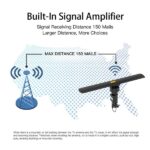 10000 110V 40-860MHz 20±3dB 350°Rotation UV Dual-band Outdoor Antenna Black - Image 6