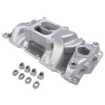 Aluminum Dual Plane Air Gap Intake Manifold For Small Block Chevy 262-400 1955-1986 - Image 4