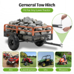 1500LBS Capacity 15 Cubic Feet Dump Cart Trailer, Heavy Duty Tow Behind Hauling & Dumping Wagon for ATV, UTV, Lawn Tractor and Garden Use - Image 6