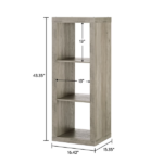 3 Cube Storage Organizer, Rustic Gray (Shipment from Walmart) - Image 2