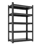 5-Tier Heavy Duty Metal Storage Shelving Unit, 2000 LBS Load Capacity Adjustable Shelves Organizer Rack for Home, Garage & Warehouse, 71.20"H x 35.43"W x 17.72"D, Black - Image 2