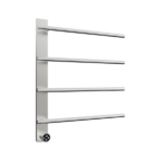 Brushed Nickel Heated Towel Rack for Bathroom,Wall Mounted with Intelligent Touch Screen Timer, 4-Bar Towel Warmer, 304 Stainless Steel Polished, Plug-in/Hard-Wired[Unable ship on weekends, TK/TEMU only for pickup, only TX10643 warehouse supports GOFO] - Image 3