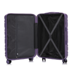 3 in 1 20"/24"/28" 3 pcs/set in ABS Spinner Wheel Luggage, Carry on Suitcase, Matching Color, Combination Lock (Purple) - Image 10