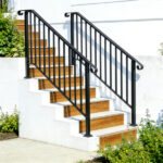 [Same Code 81504920 40310676]Artisasset Matte Black Outdoor 4 Level Iron Handrail - Image 23