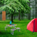 Same Code 44641025 136*85.5*67cm 50kg Aluminum Alloy Table And Chair One Piece Camping One Piece Table And Chair Wood Grain Color - Image 24