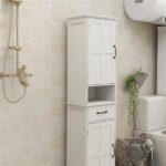 Double Door Narrow Height Slim Floor Standing Cabinet - Image 3