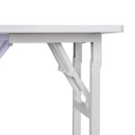 Foldable Manicure Table with Electric Dust Collector, Lockable Wheels, Wrist Cushion, Drawers & Cabinet for Beauty Salon, White - Image 7