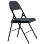 Same Code 33457557 4pcs Elegant Foldable Iron & PVC Chairs for Convention & Exhibition Black - Image 51