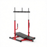 Heavy-Duty Red Vertical Leg Press Machine with Adjustable Leg, Back & Head Positions, 1" Standard Plate Compatible Strength Training Equipment - Image 2