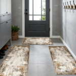 Three-piece kitchen rug set, non-slip and washable, abstract pattern kitchen hallway rug, soft and comfortable, suitable for sinks, floors, entrances, hallways and bathrooms. - Image 12