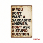 CIFbuy Vintage Humorous Slogan Metal Sign, Sarcastic Quote Iron Wall Plaque, Funny English Saying Home Decor, 7.87x11.81in Retro Tin Si TikTok, TikTok, n Si Self-pickup Logiopics - Image 2