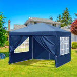 3 x 3m Two Doors & Two Windows Practical Waterproof Right-Angle Folding Tent Blue - Image 21