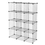 12-Cube Organizer Cube Storage Storage Shelves Wire Cube Storage Origami Shelves Metal Grid Multifunction Shelving Unit Modular Cubbies Organizer Bookcase - Image 7