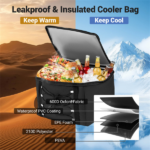 Car Trunk Organizer with Insulated Leakproof Cooler Bag, Large Capacity Foldable Storage Box with Adjustable Dividers & Straps - Image 11