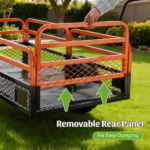 1500LBS Capacity 15 Cubic Feet Dump Cart Trailer, Heavy Duty Tow Behind Hauling & Dumping Wagon for ATV, UTV, Lawn Tractor and Garden Use - Image 13