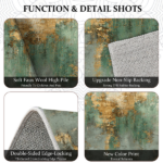 Three-piece kitchen rug set, non-slip and washable, abstract pattern kitchen hallway rug, soft and comfortable, suitable for sinks, floors, entrances, hallways and bathrooms. - Image 7