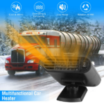 24V Car Truck Heater -200W Fast Heating & Fan Mode, 360° Adjustable, 2 in 1 Defroster Defogger Demister Windshield Heater Defog Defrost for Van Bus Camping Travel - Image 5