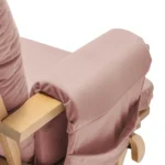 Glider Rocker Replacement Cushions with Storage Pocket, 5PCS, Soft Velvet Thickened, Washable Nonslip, Universal for Use in Glider Rocking Chair, Pink - Image 4