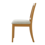 2-Piece Modern Scandinavian Dining Chairs, Curved Wood Backrest with Gray Fabric Seat, Finish for Dining Room and Apartment, Easy to Assembly -LIGHT BROWN - Image 3