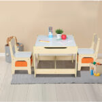 Children's Wooden Table And Chair Set With Two Storage Bags (One Table And Two Chairs) - Image 7