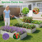 Galvanized Steel Raised Garden Bed 6×3×1 Ft Outdoor Planter Box for Vegetables Flowers Herbs - Image 10