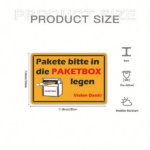 CIFbuy 1pc PVC Tin Sign "Pakete Bitte In Die, Paketbox Legen" 8x12 Inch Waterproof UV Protected, Sturdy Hard Foam Board Unframed Durable "Pakete BitikTok, "Pakete BitikTok, ted Self-enckup Logiople - Image 2