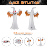 Replace 50904039 12ft 4pcs LED Lights Giant Scary Ghost Flames and Flashing Red Eyes Inflatable Halloween Decoration - Image 2