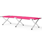 Portable Folding Camping Cot with Carrying Bag Army Pink - Image 2