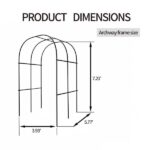 Raised Garden Bed with Arch Trellis, 2 Pack Metal Planter Boxes with Garden Arch, Outdoor Garden Planter for Climbing Plants Vegetables Flowers - Image 4