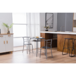 Same Code 67657426 PVC Breakfast Table (One Table and Two Chairs) Black - Image 27
