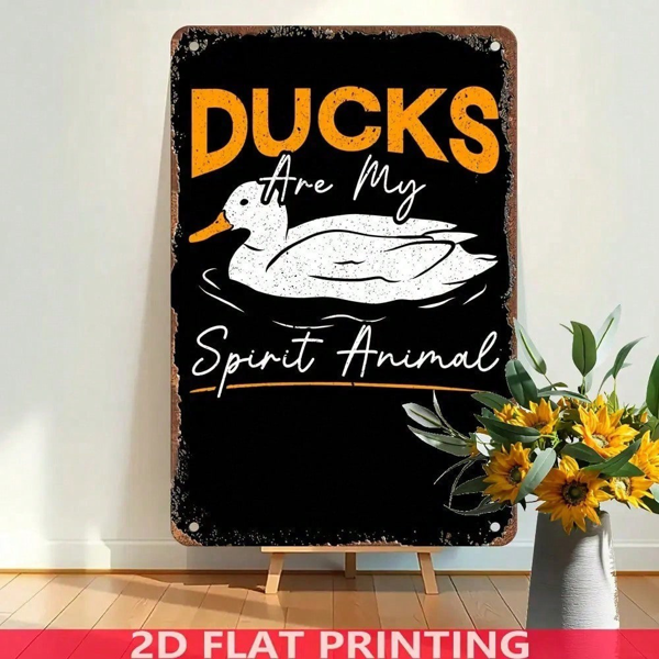 ad5a2b15-788e-4a89-8490-57a97eaf4d2c.png CIFbuy Vintage Ducks Are My Spirit Animal Metal Tin Sign 8x12 Inch Rustic Farmhouse Wall Decor For Kitchen Bathroom Office Durable Home TikTok, TikTok, Self-pickup Logiopics - Image 1