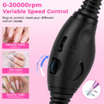 Portable Electric Nail Drill, Professional Nail File Kit for Acrylic, Gel Nails, Manicure Pedicure with Nail Drill Bits Sanding Bands Rose gold - Image 4